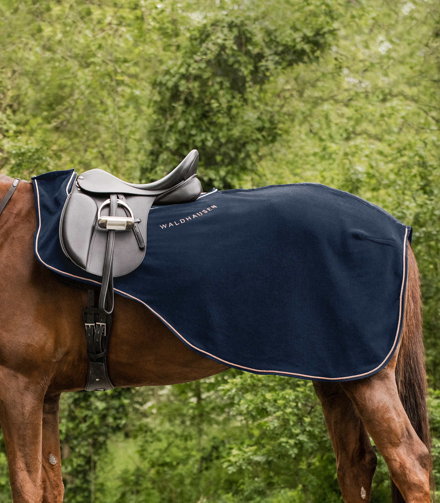 Waldhausen Modern Rosé Ländtäcke midnattsblått/roséguld (Cob)