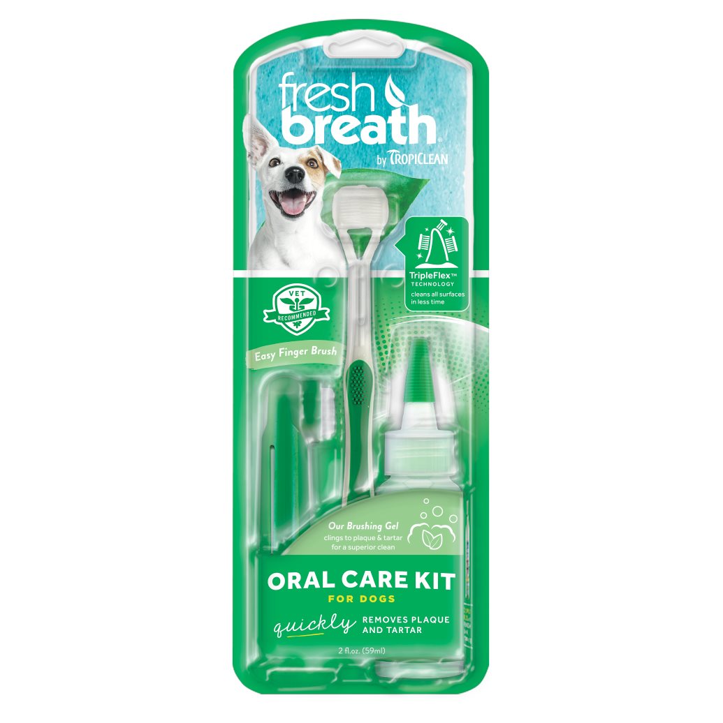 Tropiclean Fresh Breath Dog Oral Care Kit – hammasgeeli, Isoja koiria - 2