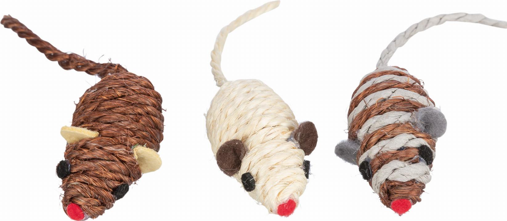 Jolly Paw Sisalmus Kattleksak - Blandade färger ø 5 cm