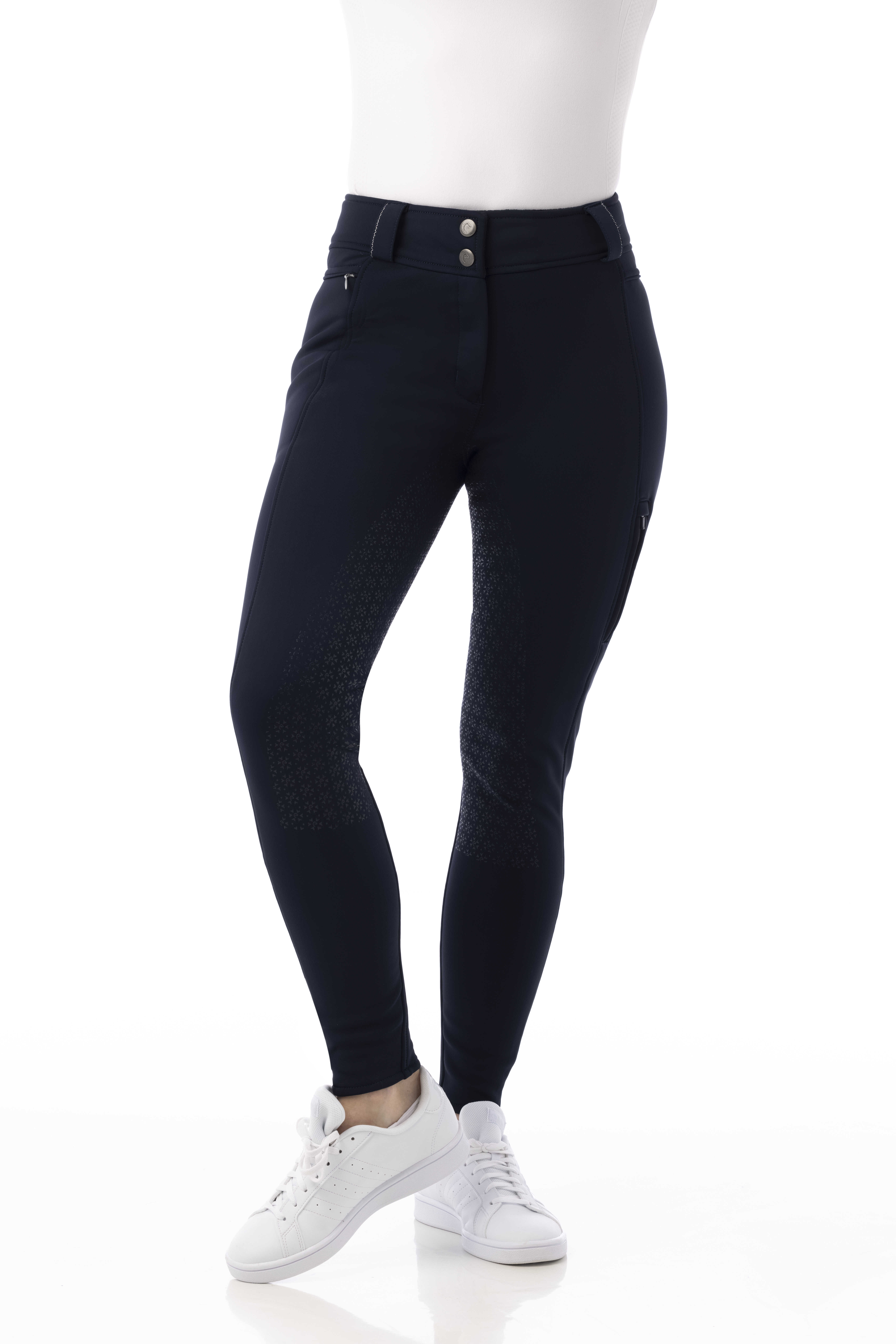 Equithème Kitzbühel Softshell Silicone Ridbyxor Navy (42)