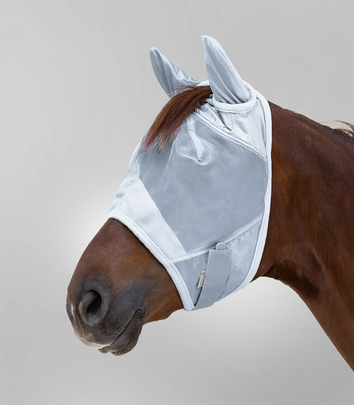 Waldhausen PREMIUM Fly Mask with ear protection silver gray
