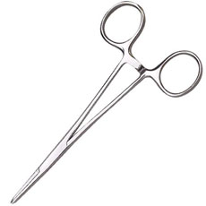 Hemostat with Locking Ratchet Curved
