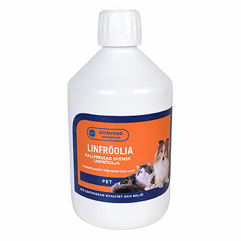Biofarmab pellavansiemenöljy Koiralle & Kissalle 500ml