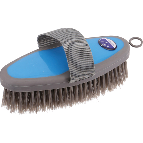 HorseGuard Ryktborste AG+ Soft Grip - Blå/Grå