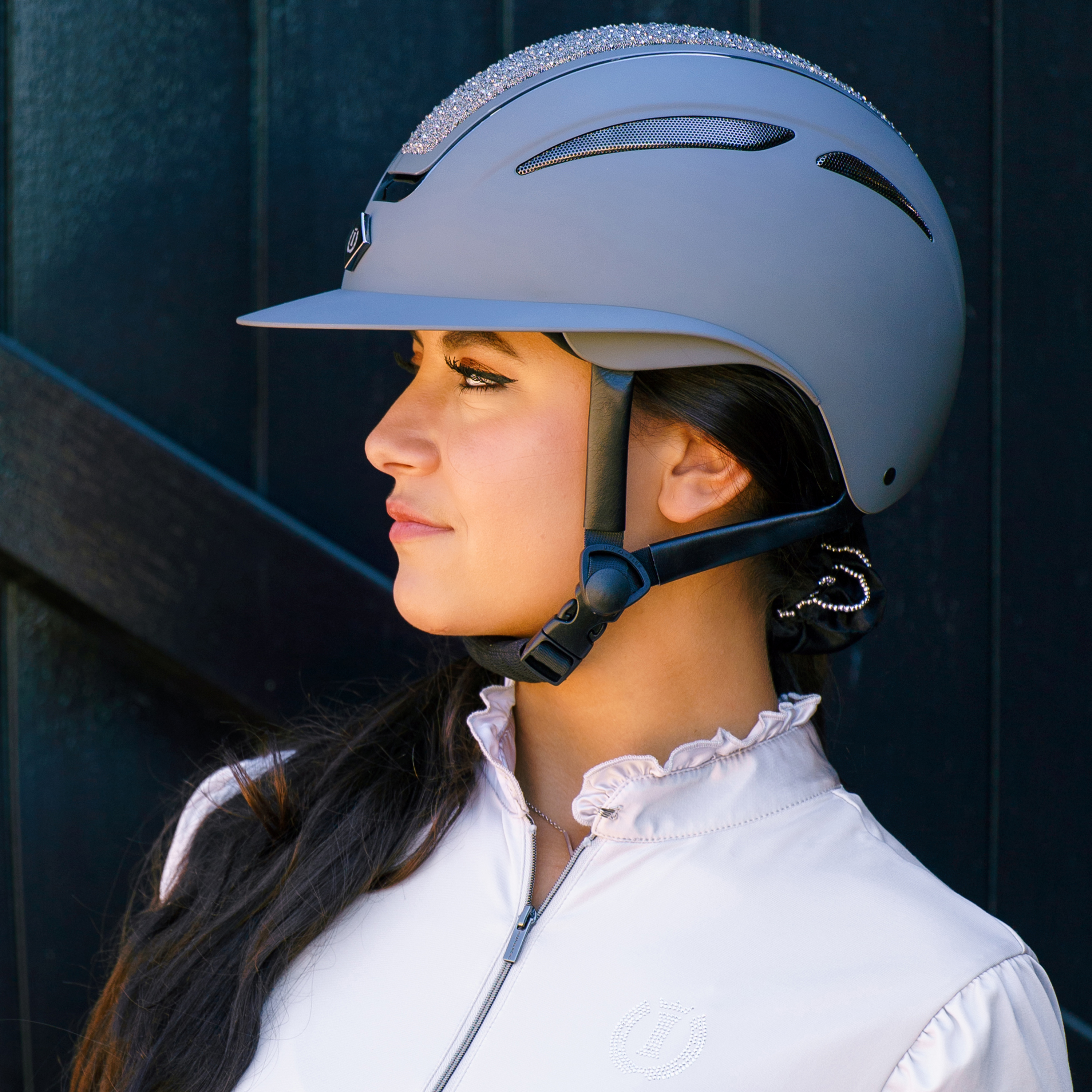 Imperial Riding Ridhjälm Olania Deluxe big visor Grå - 4