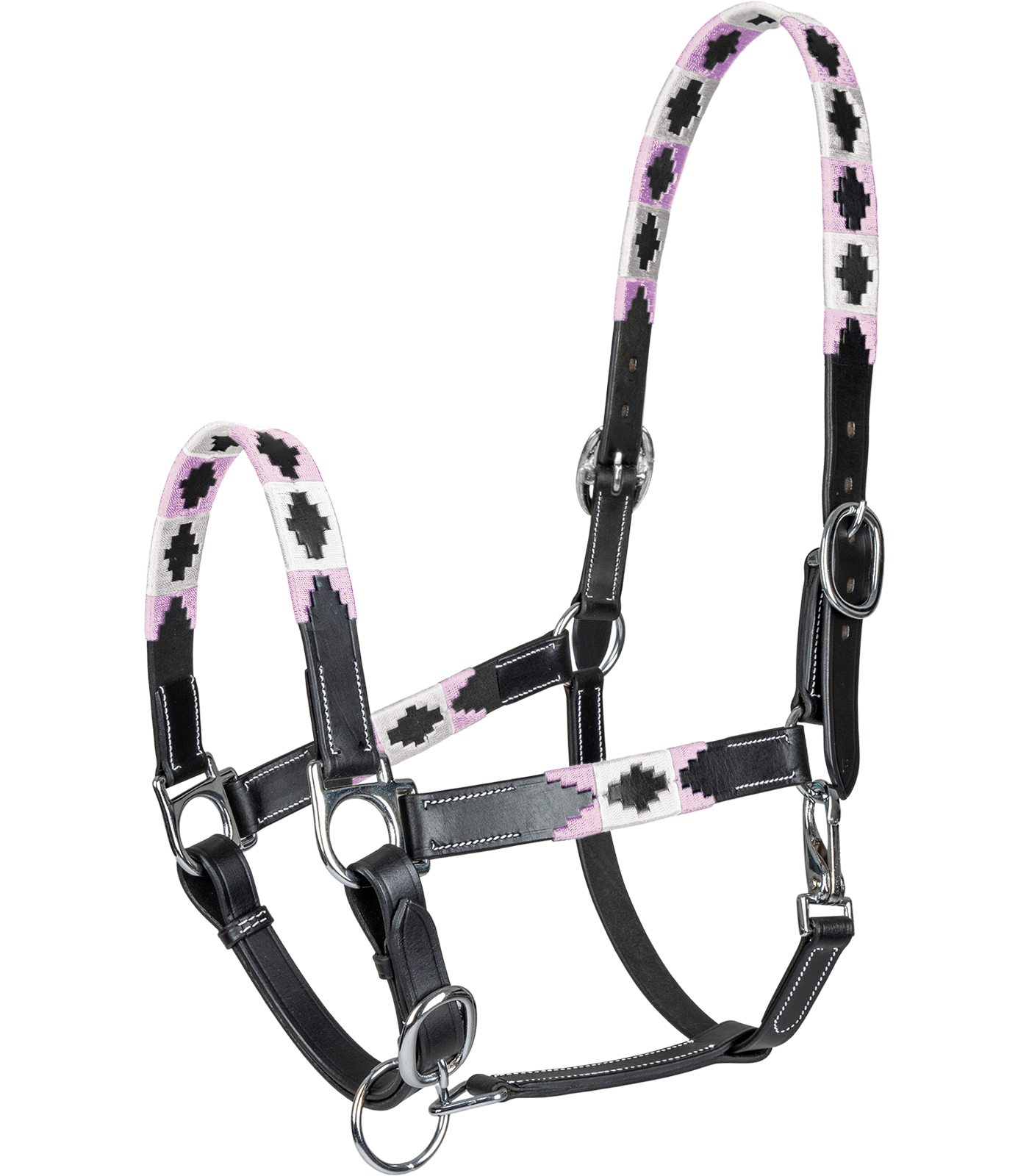 Waldhausen X-Line leather halter Polo - pink/beige