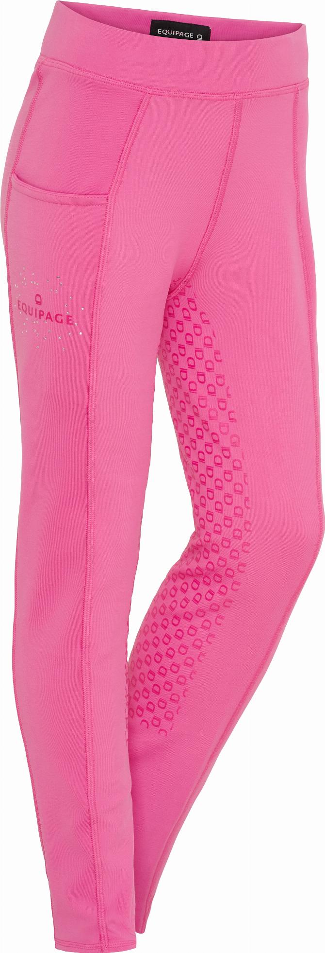 Equipage Junior Sophia Vinter Ridtights med Fullgrip - Phlox Pink (92)