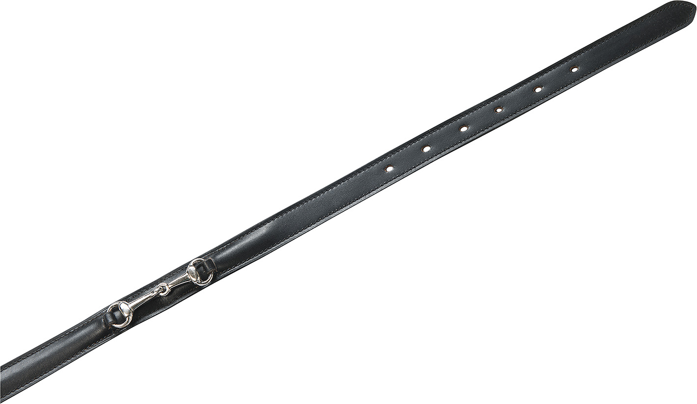 EQUITHEME Snaffle Bit Bälte Svart, Nickelpläterad Mässing - 3
