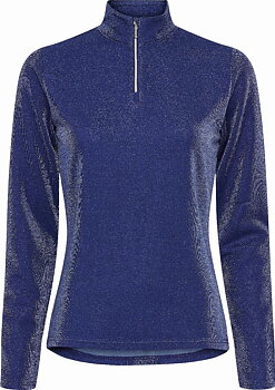 Equipage Shimmer Long-Sleeved Riding Shirt - Navy