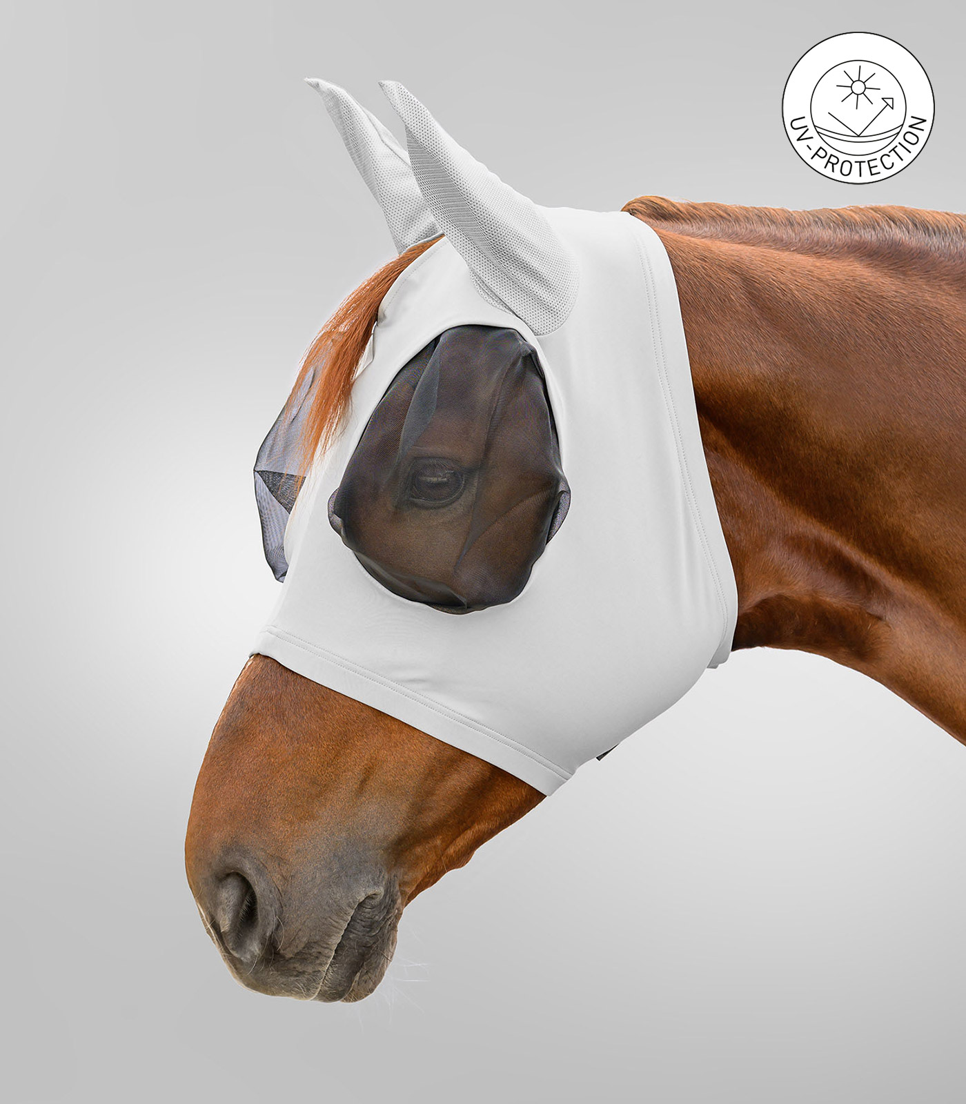 Waldhausen Puck Flex fly mask - silver grey