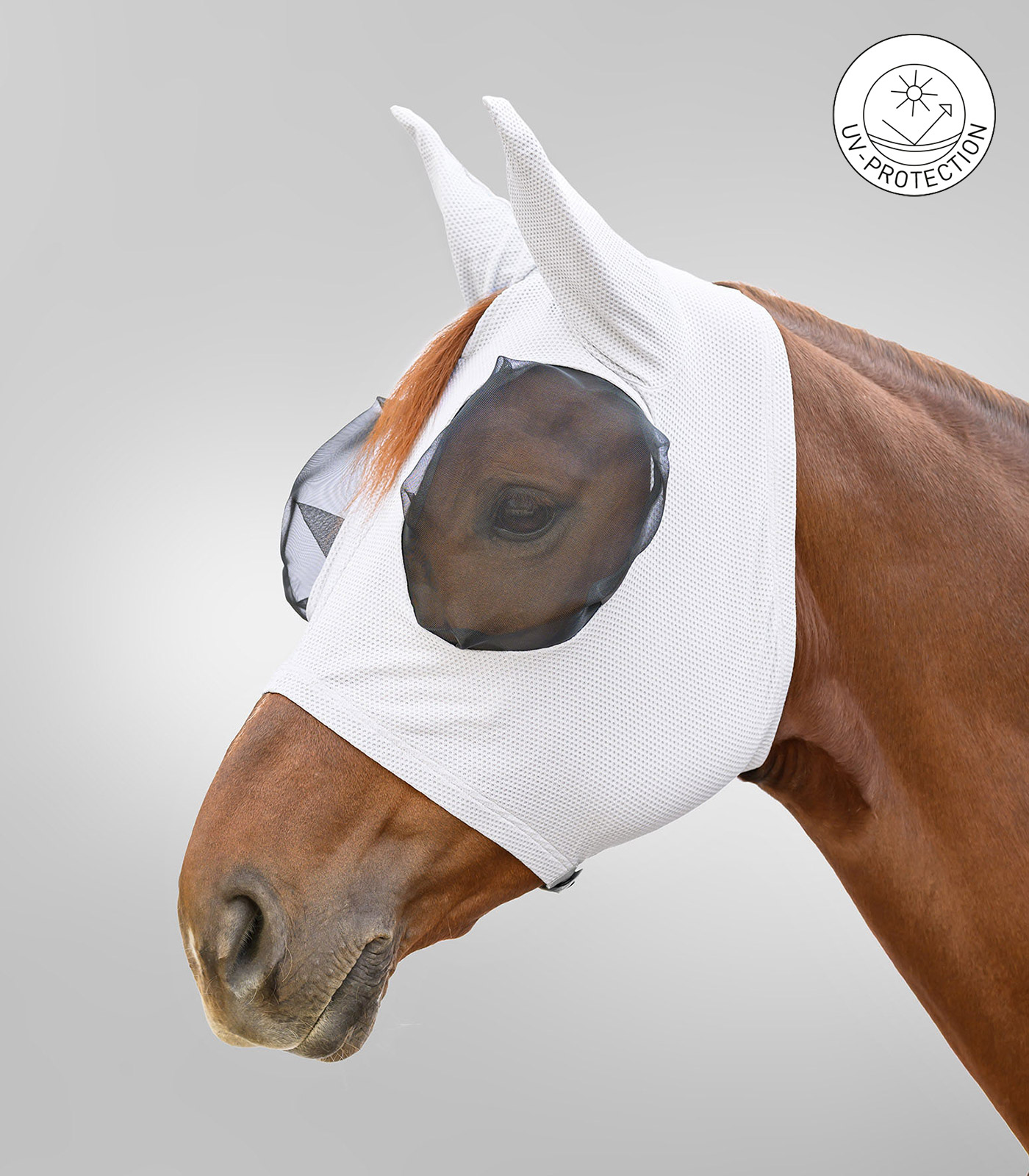 Waldhausen Puck Breath fly mask - silver grey