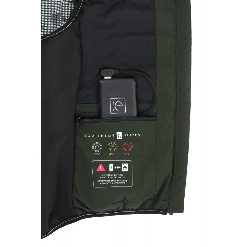 EQUITHEME Beheizte Sasha Weste - Khaki, S - 2