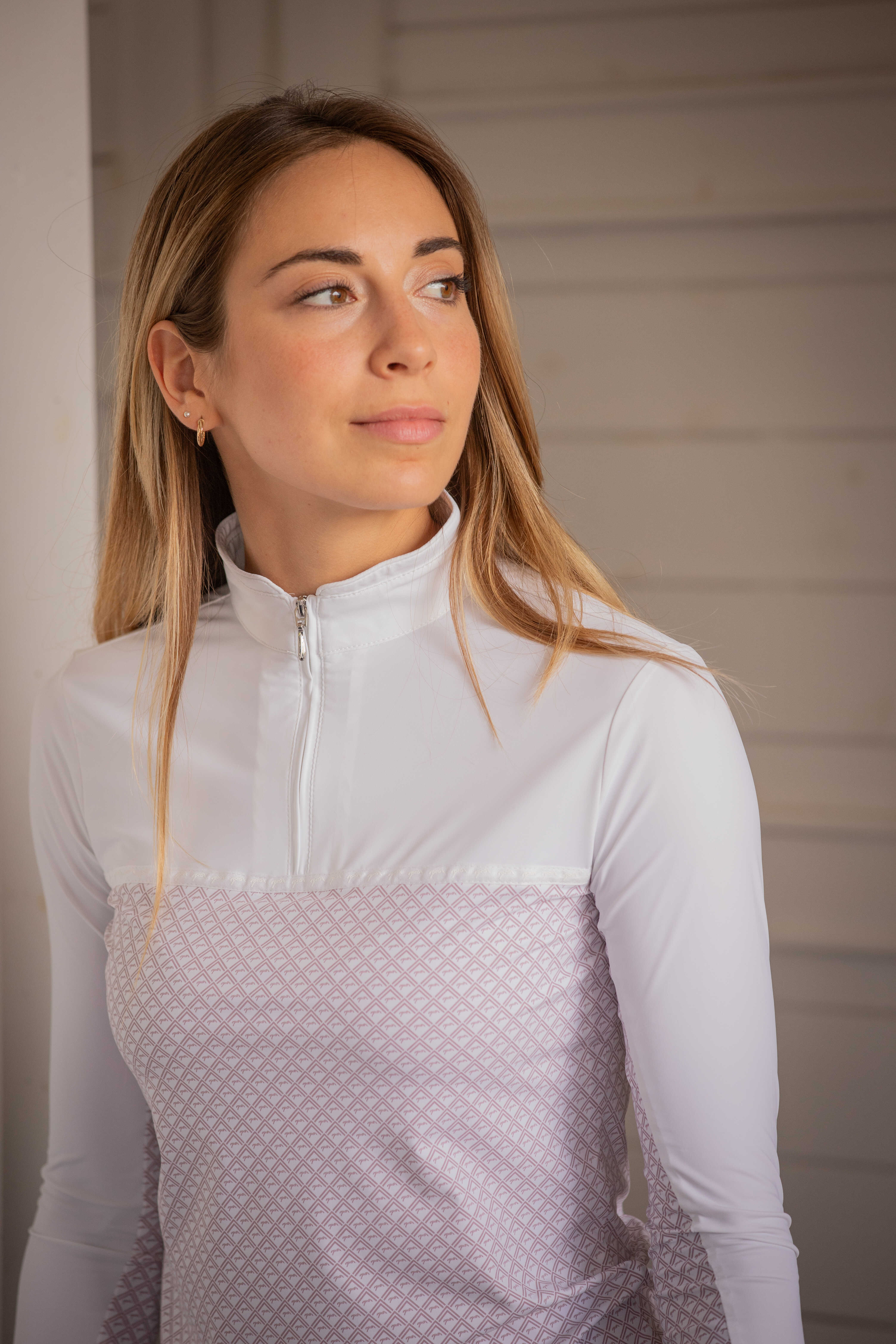 Pénélope Debbie Long Sleeve Show Shirt White/pink - 9