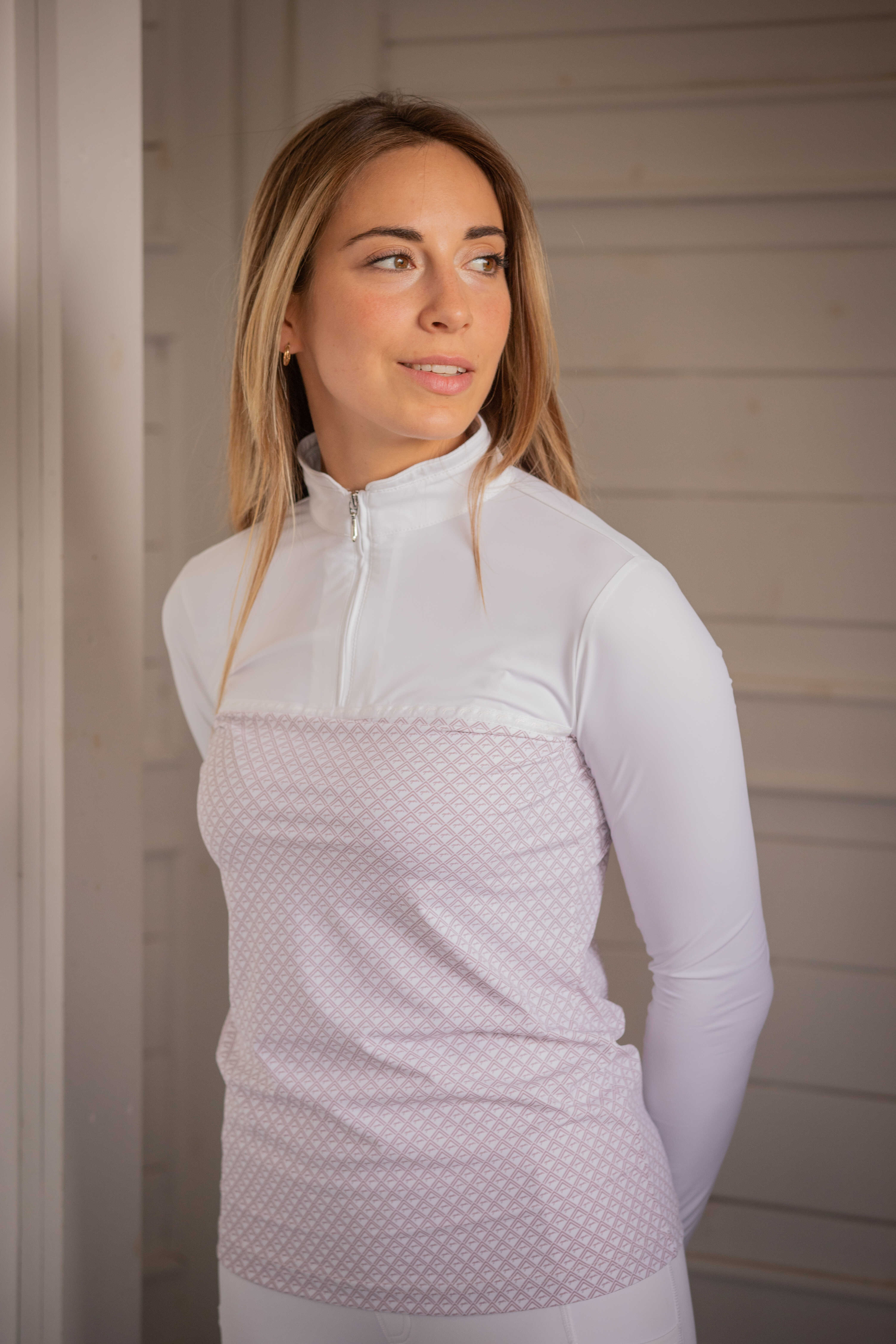 Pénélope Debbie Long Sleeve Show Shirt White/pink - 2