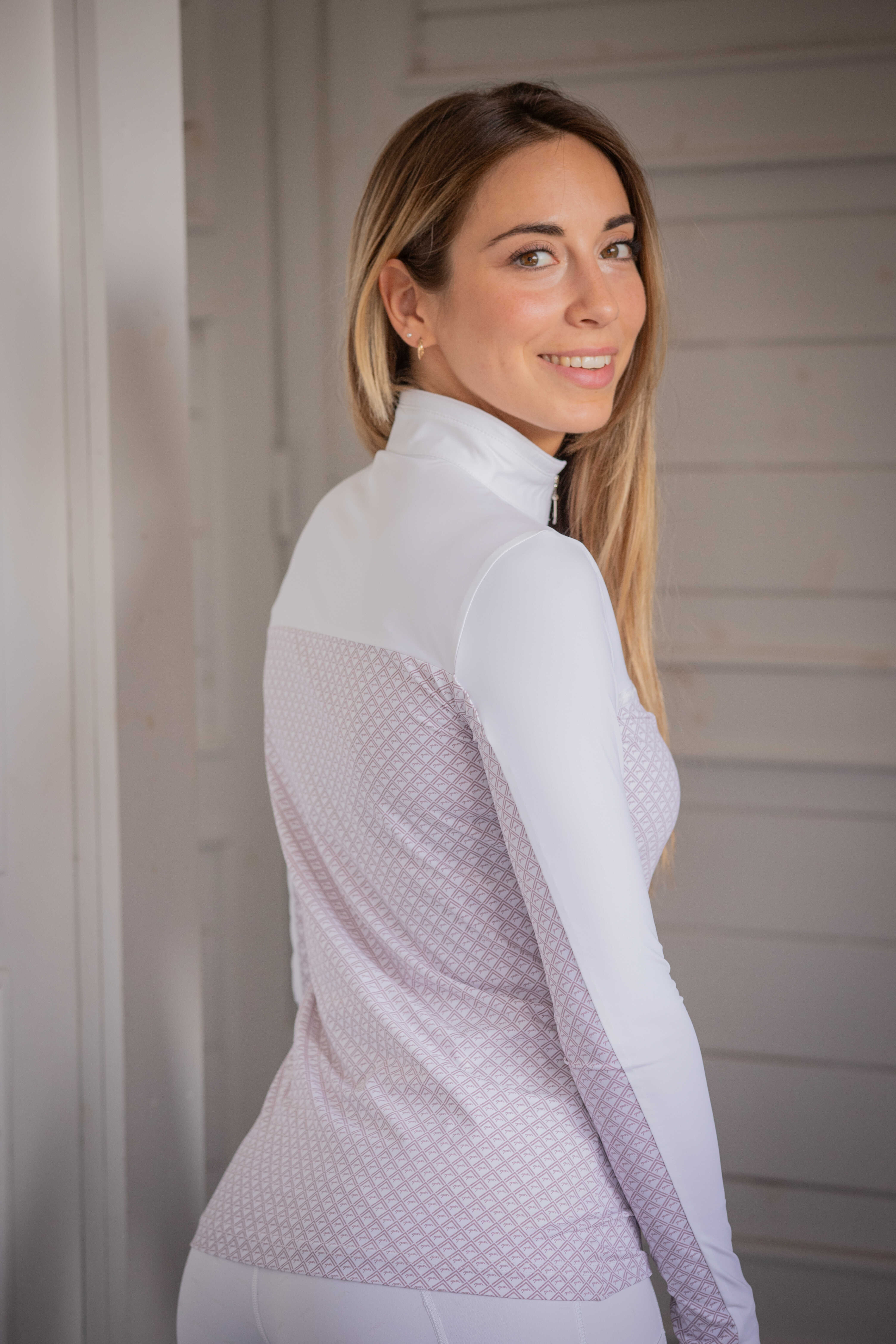 Pénélope Debbie Long Sleeve Show Shirt White/pink - 7