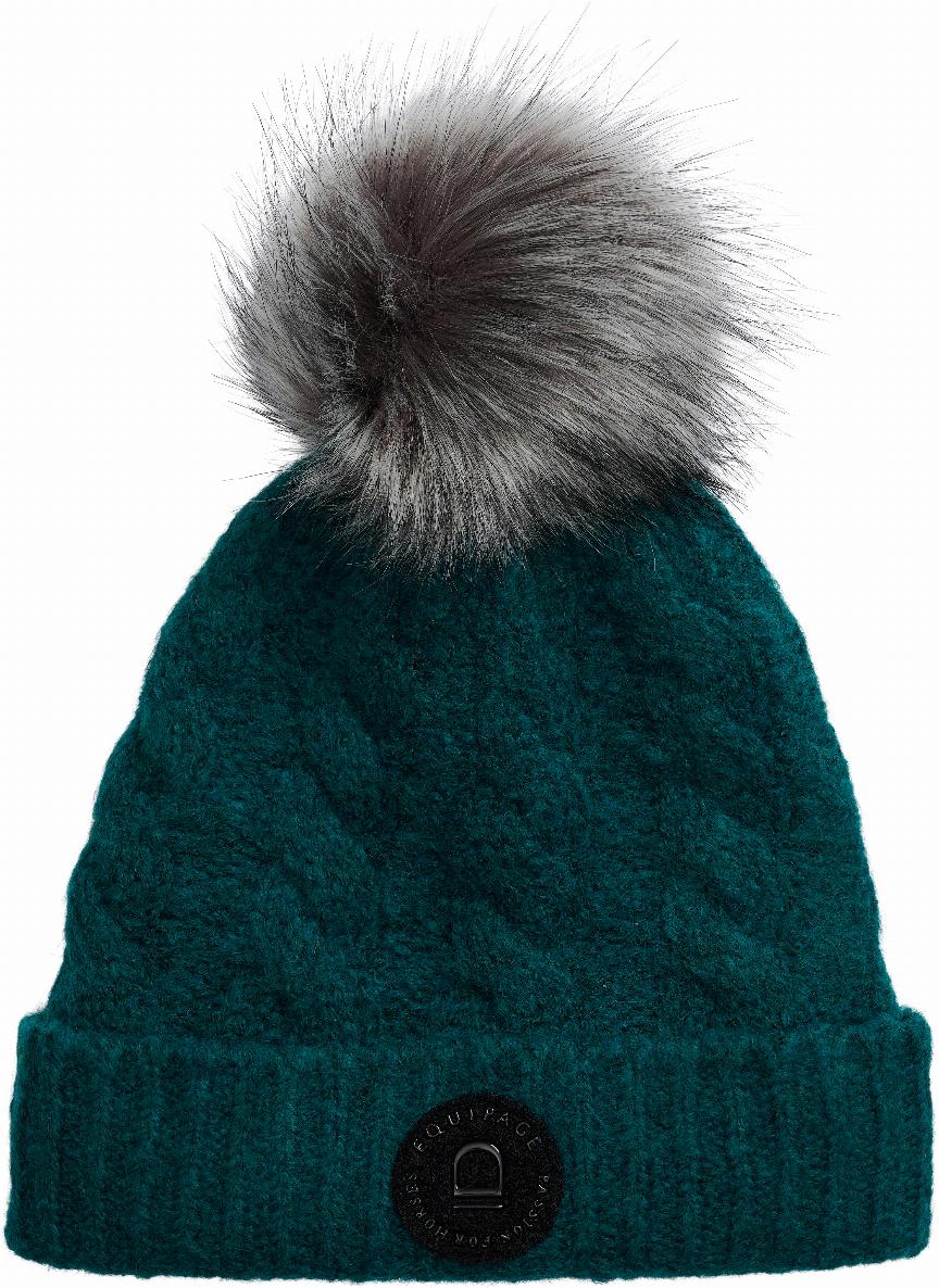 Equipage Vasili Knitted Beanie with Faux Fur Pom - Ponderosa Pine