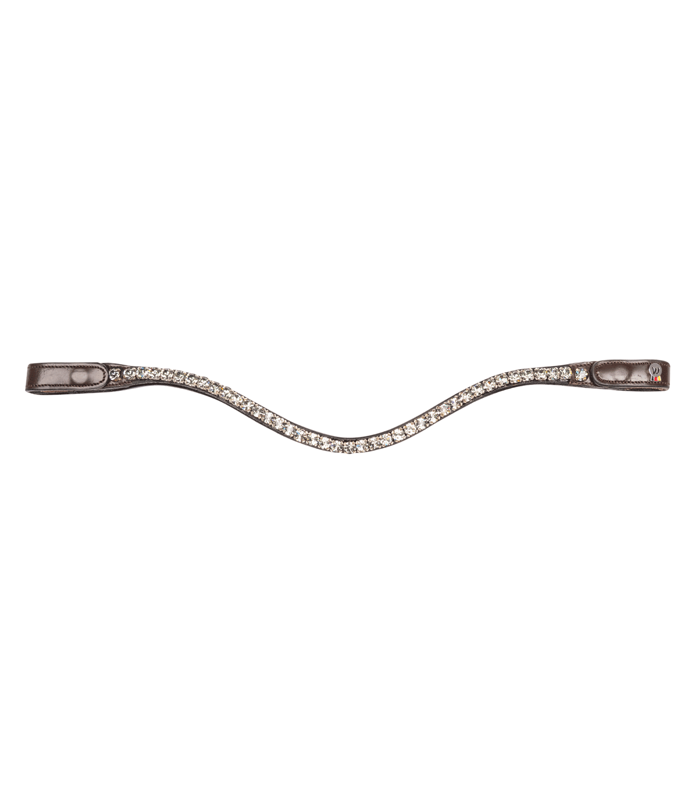 Waldhausen Shine Waldhausen X-Line browband, brown - silver