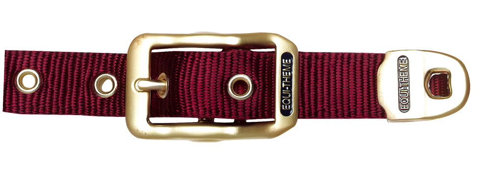 EQUITHEME Nylonriimu Burgundy, Full - 4