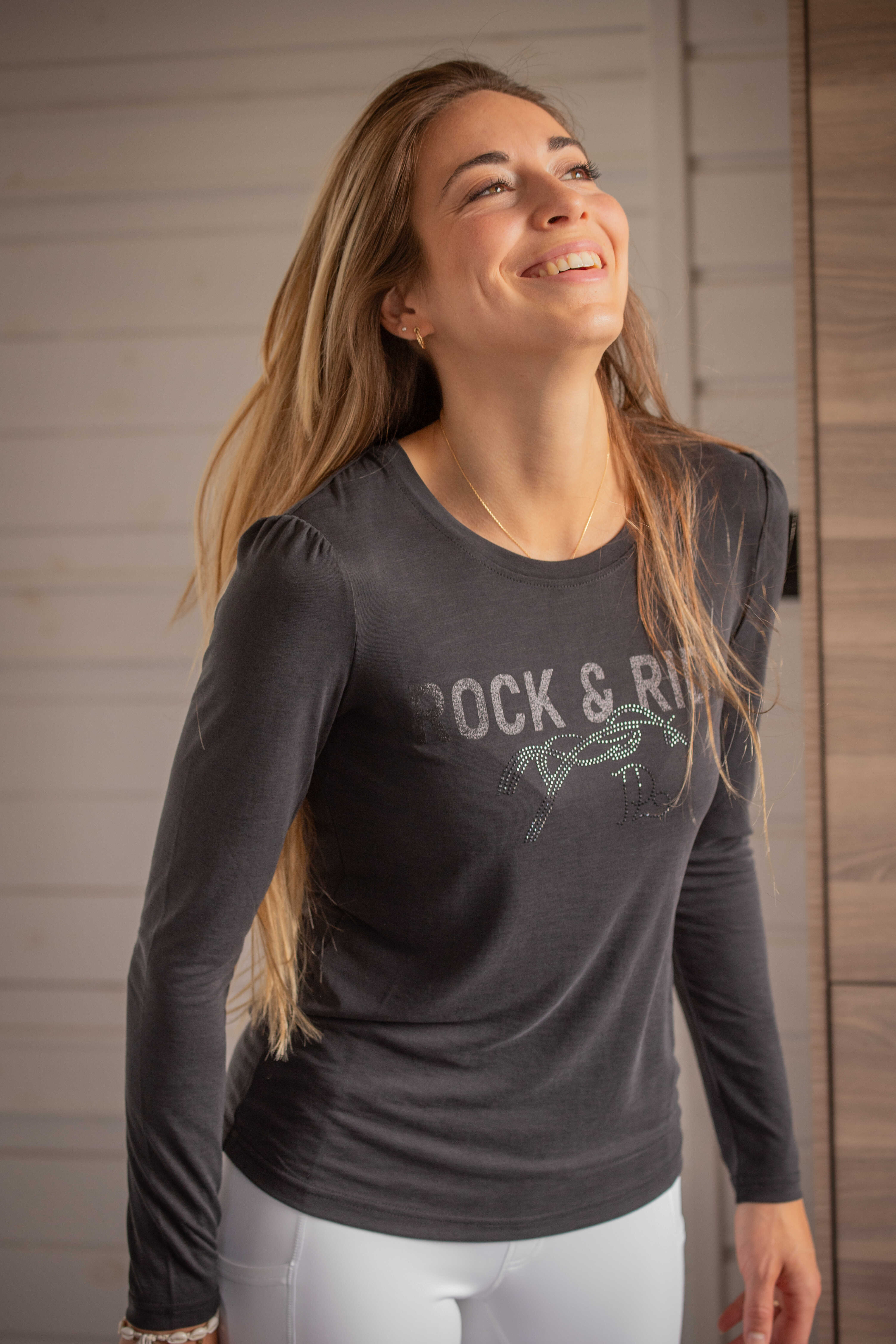 Penelope Lovely Långärmad T-shirt Mörkgrå - 5
