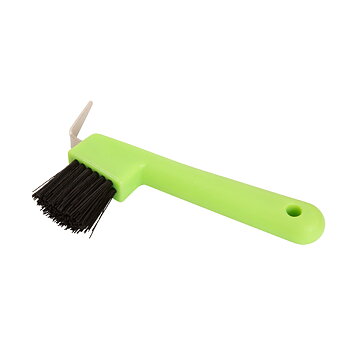 Protector Hoof Pick With Brush - Lime