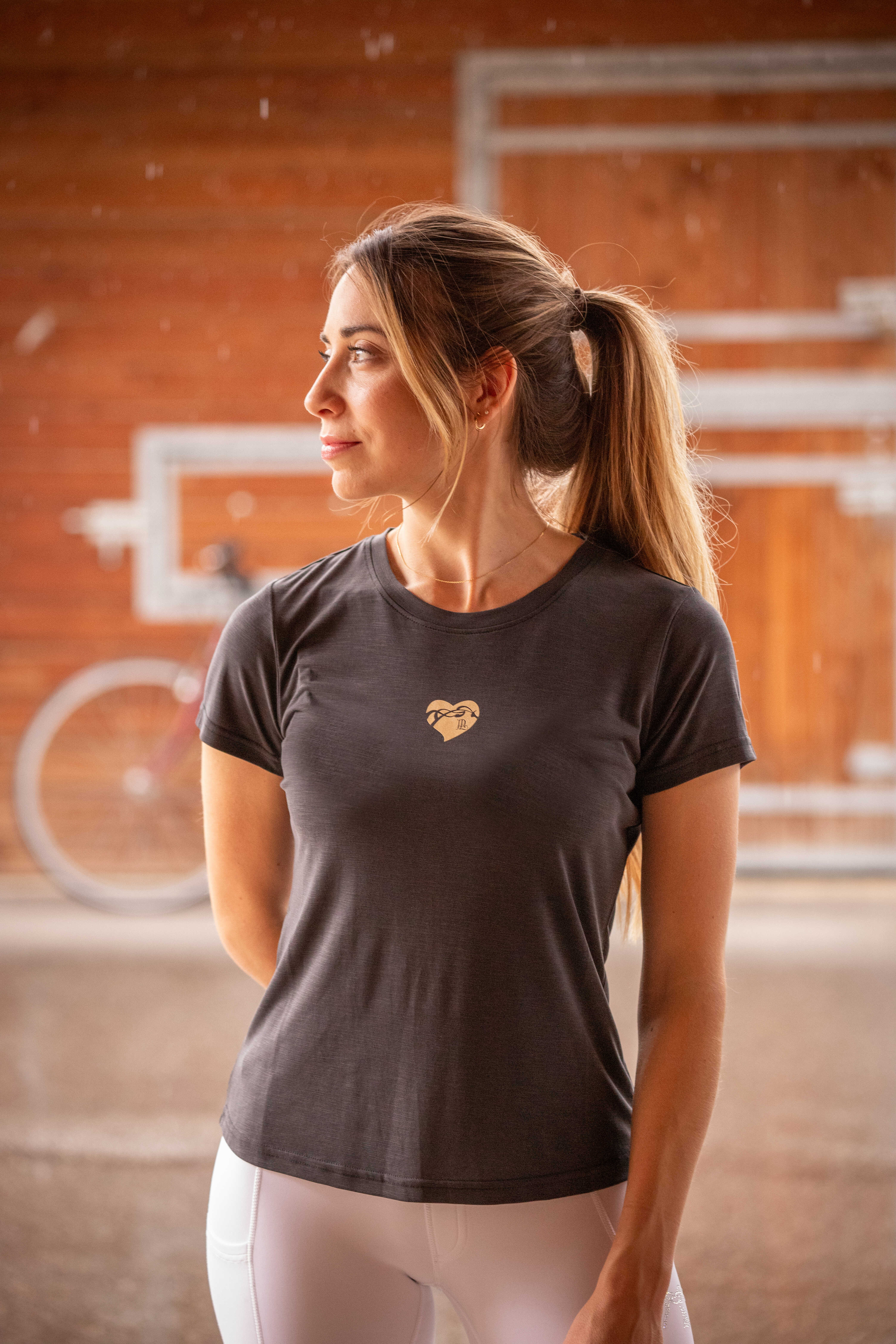 Pénélope Lovely Short Sleeve T-Shirt Dark grey - 5