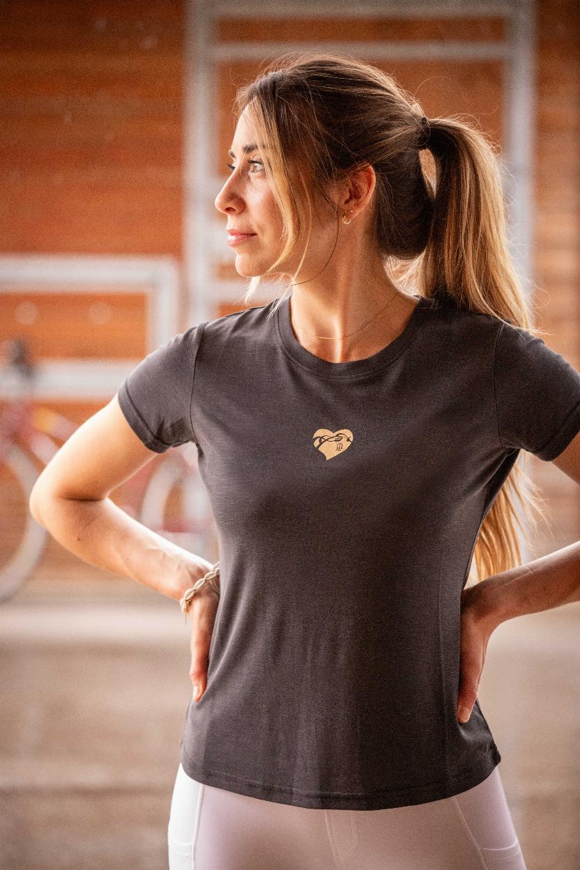 Penelope Lovely Kortärmad T-shirt Mörkgrå (XS)