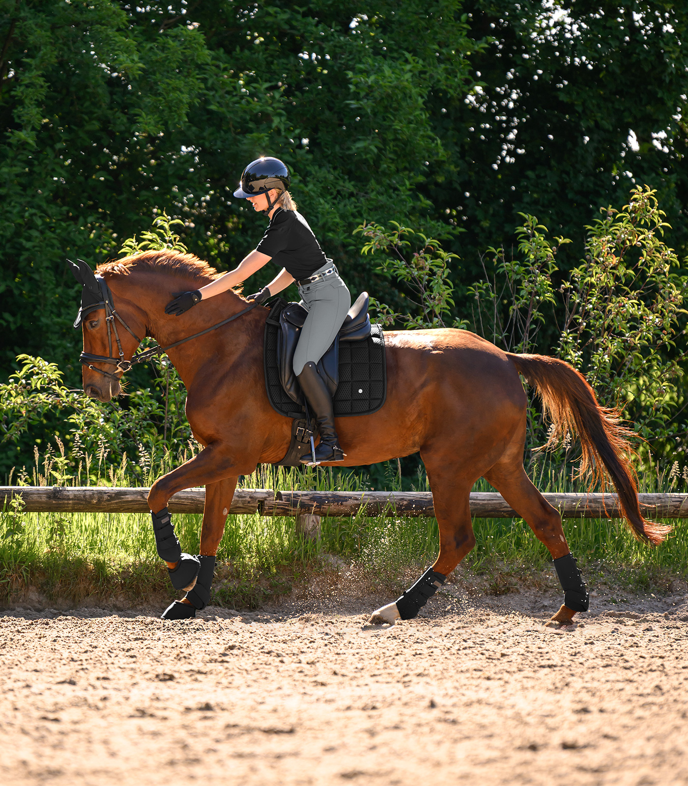 ELT Comfort Ride Glam ridebukser - kromgrå - 4