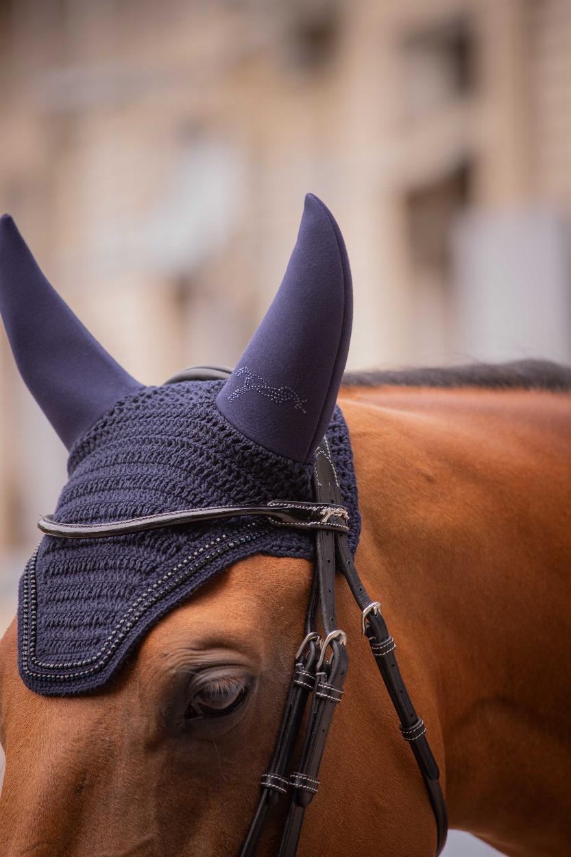 Penelope Soundless Strass Öronhuva Navy