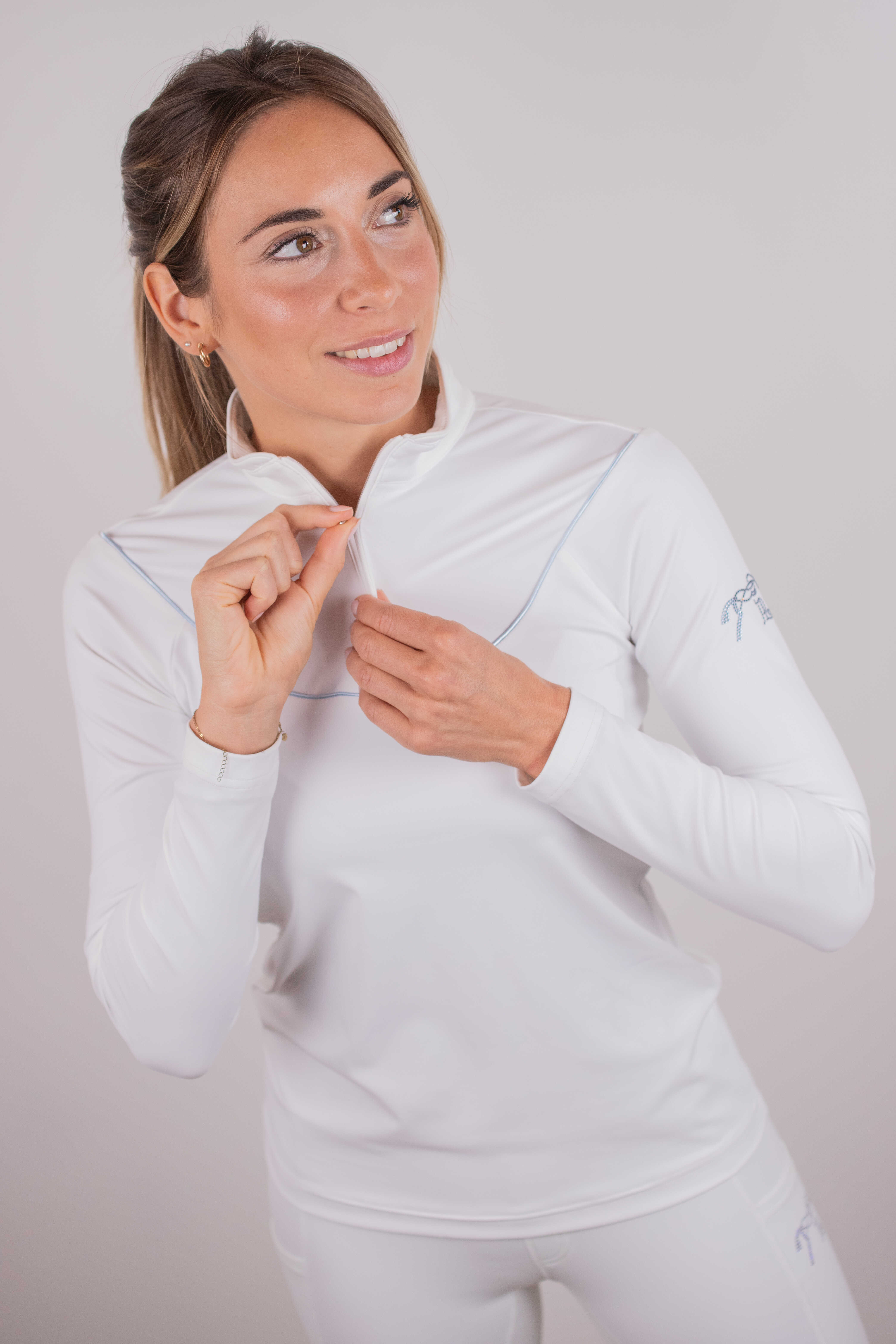 Pénélope Toscane Long Sleeve Show Shirt White - 8