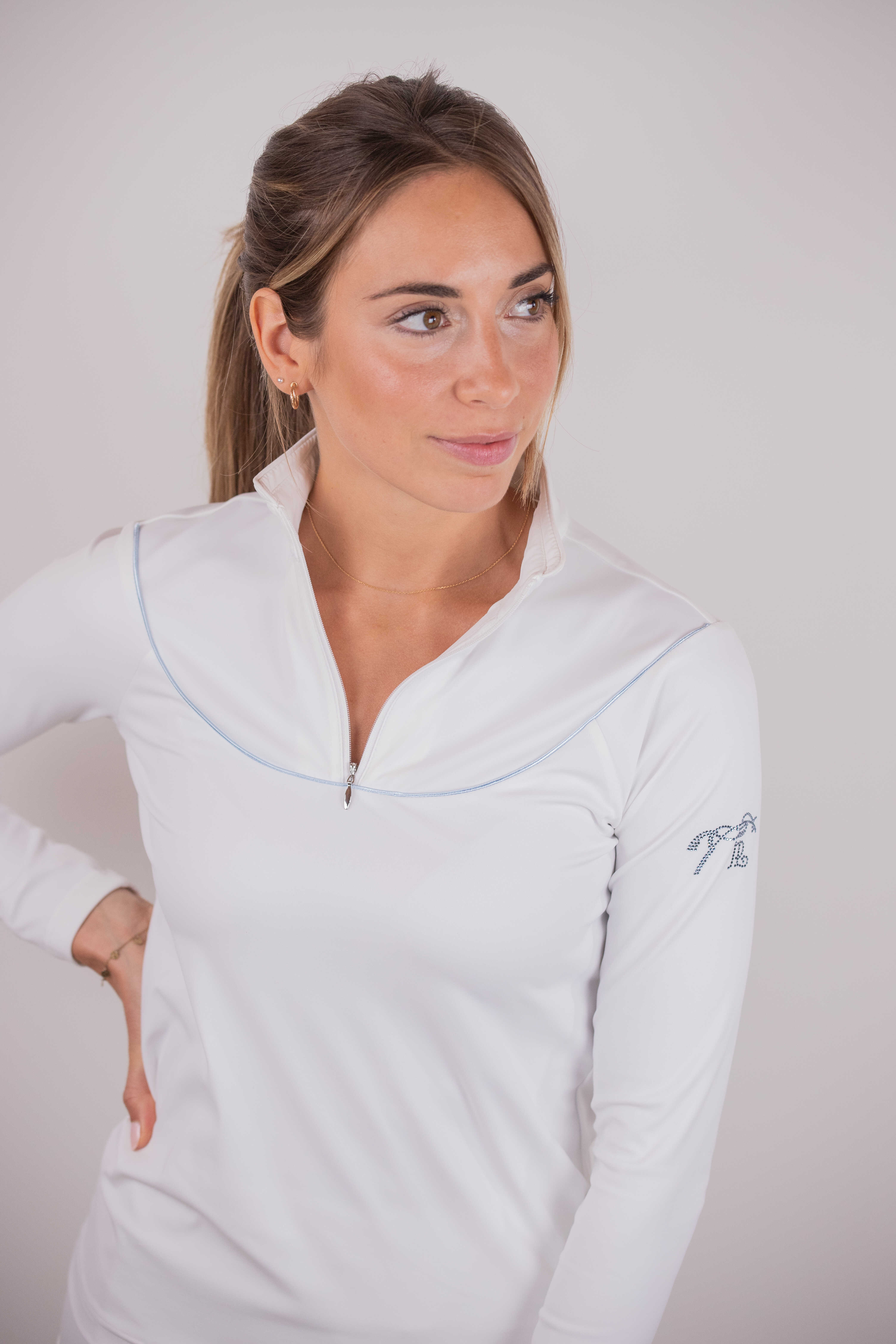 Pénélope Toscane Long Sleeve Show Shirt White - 4