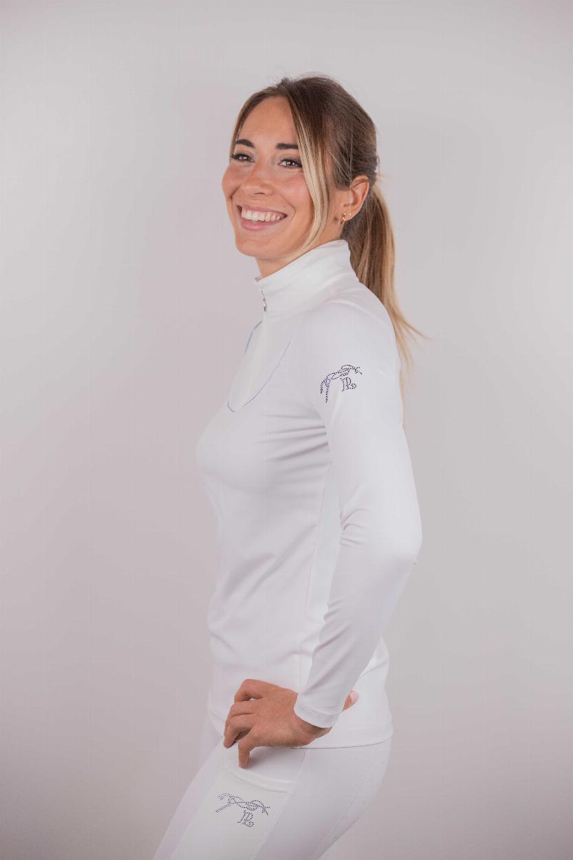 Pénélope Toscane Long Sleeve Show Shirt White