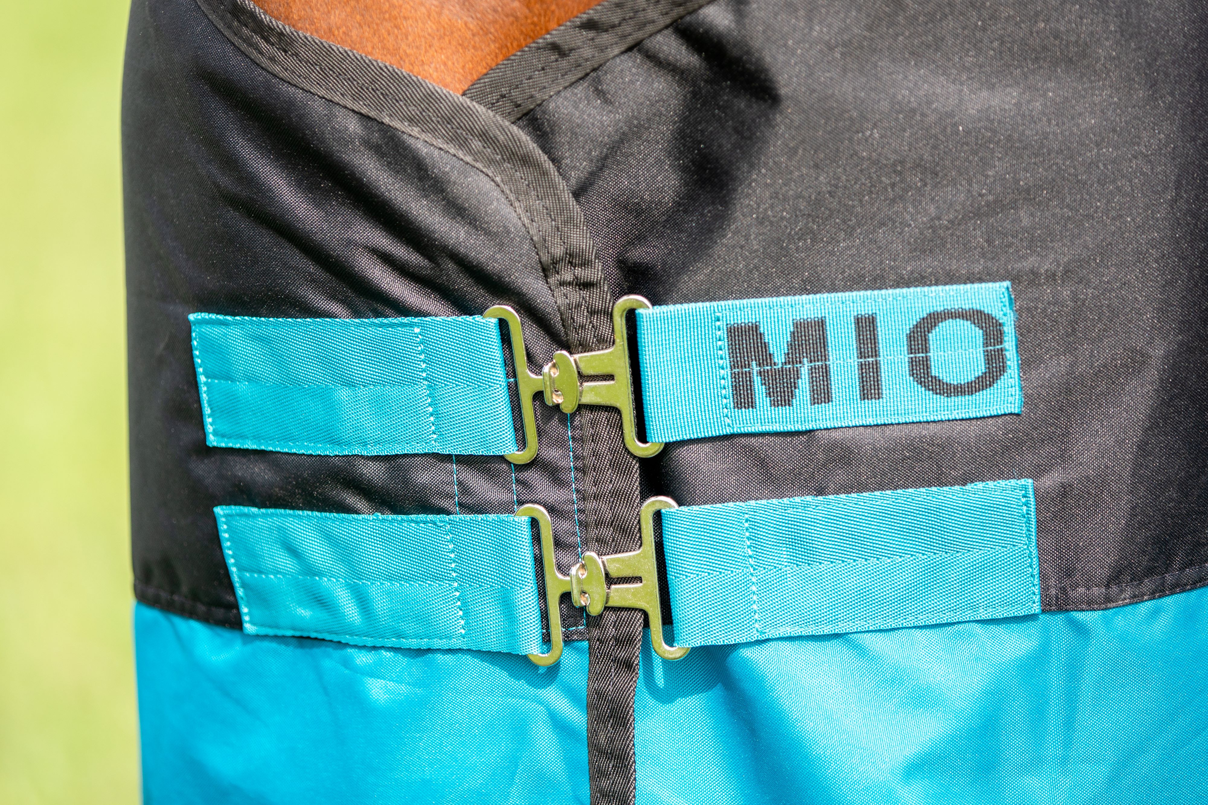 Horseware Mio Lite 0 g Outdoor Blanket Pony - Turquoise/Black & Black, 3'9 - 75 cm - only this copy - 3