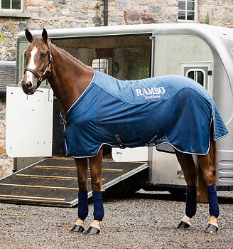 Horseware Rambo Travel Series - Navy/ Navy & Silver, 6'0 - 130 cm - endast detta ex
