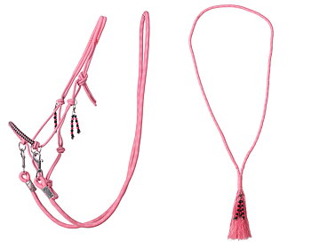 QHP- Liberty Naruriimusetti, jossa ohjat ja kaulanaru – Flamingo Pink