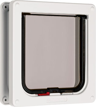 Petmate Lockable Cat Flap with Door Liner - White