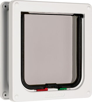 Petmate 4-Way Locking Cat Flap with Door Liner White
