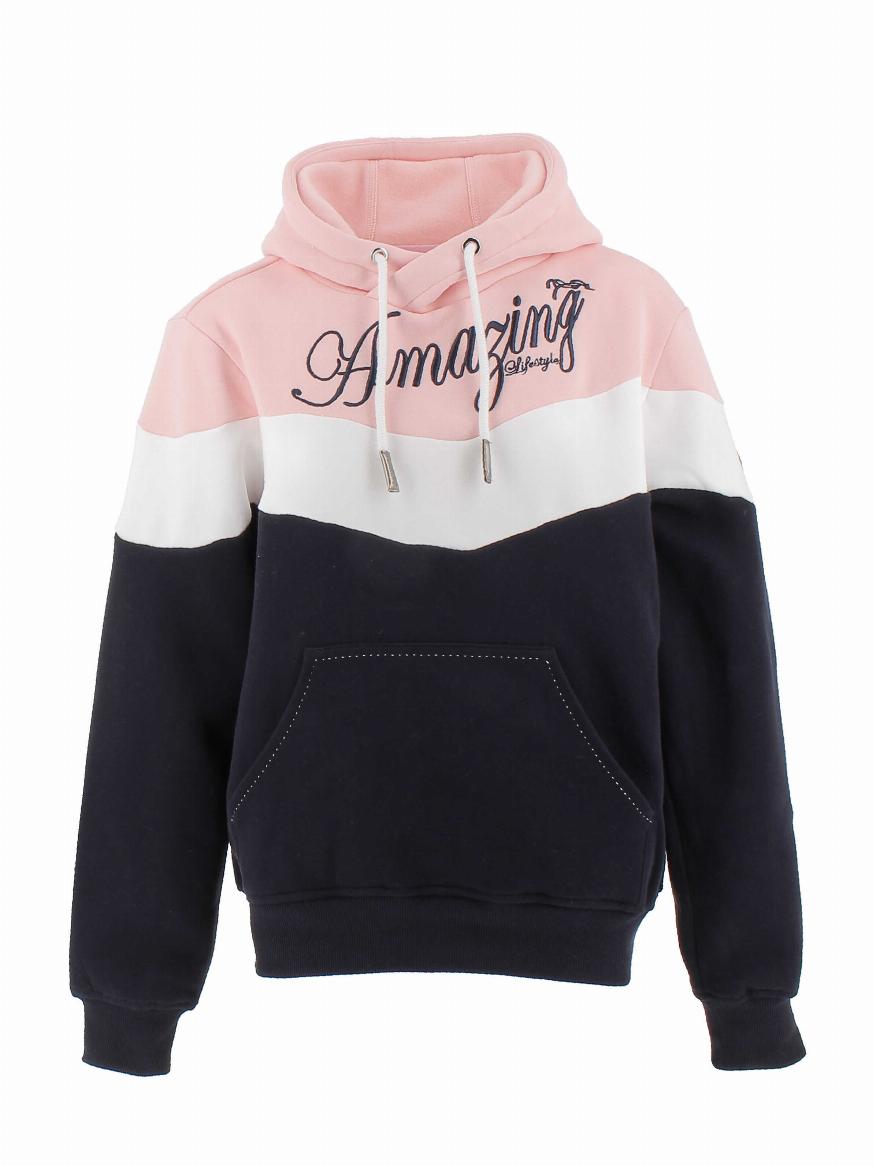 Penelope Artemis Hoodie Navy/Vit/Rosa
