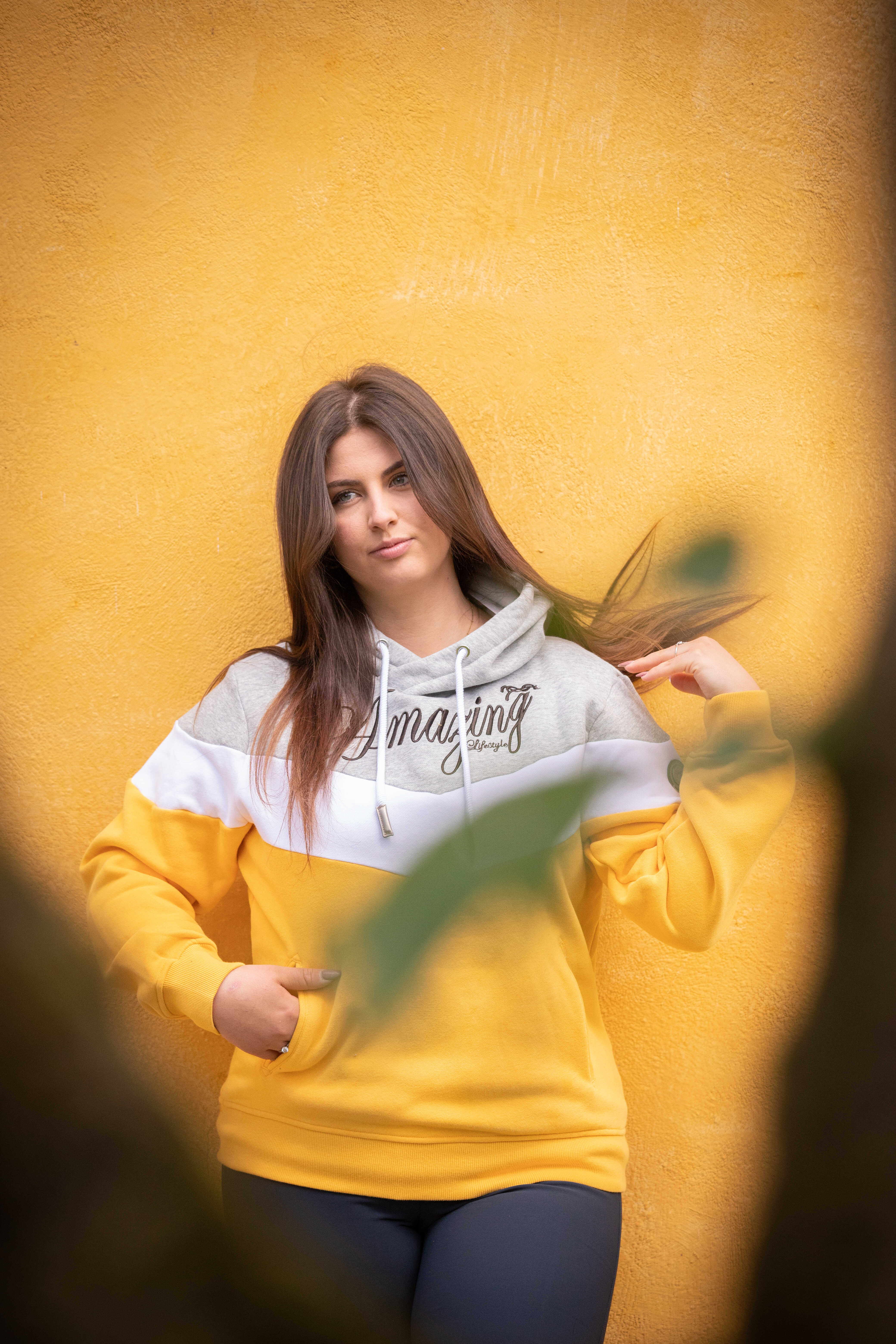 Pénélope Artemis Hoodie Yellow/white/grey - 5