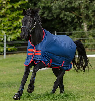 Horseware Mio 200  g Utetäcke - Dark Blue & Red, 7'0 - 160 cm - endast detta ex