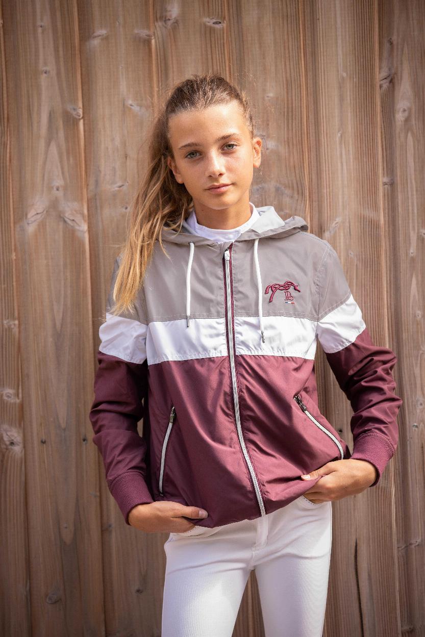 Penelope Celecce Ridjacka Plum/Vit/Grå 12-14 år