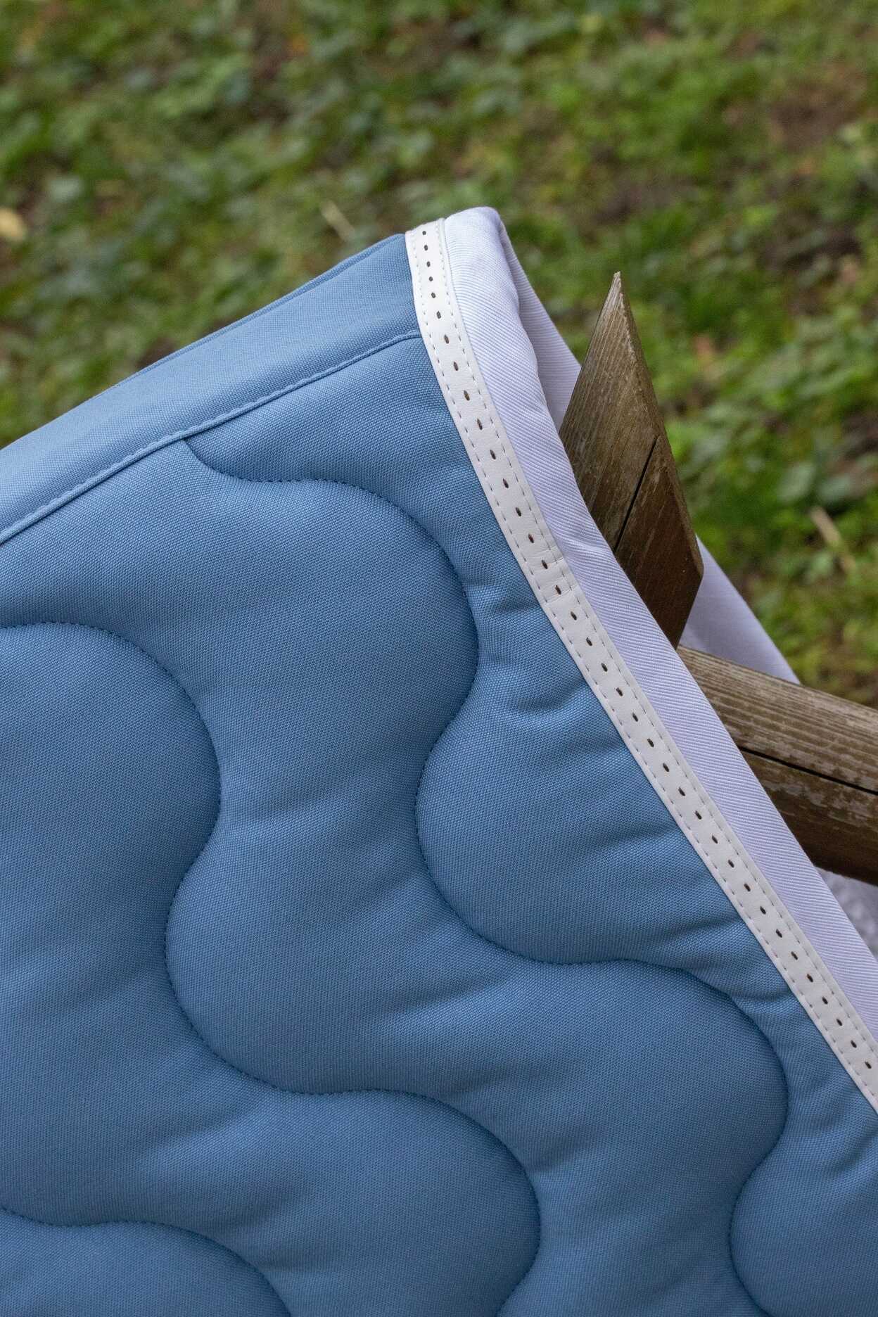Pénélope Classique Saddle Pad Peacock blue /white - 4