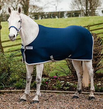 HorseWare  Amigo  Jersey Cooler Horse Rug - Navy/Silver, 5'9 - 125 cm - only this copy