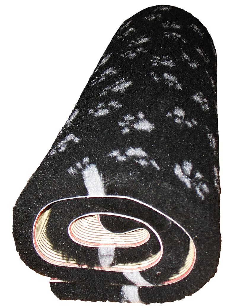 Hundbädd / Fäll med tassar- Svart/grå, 75x75 cm