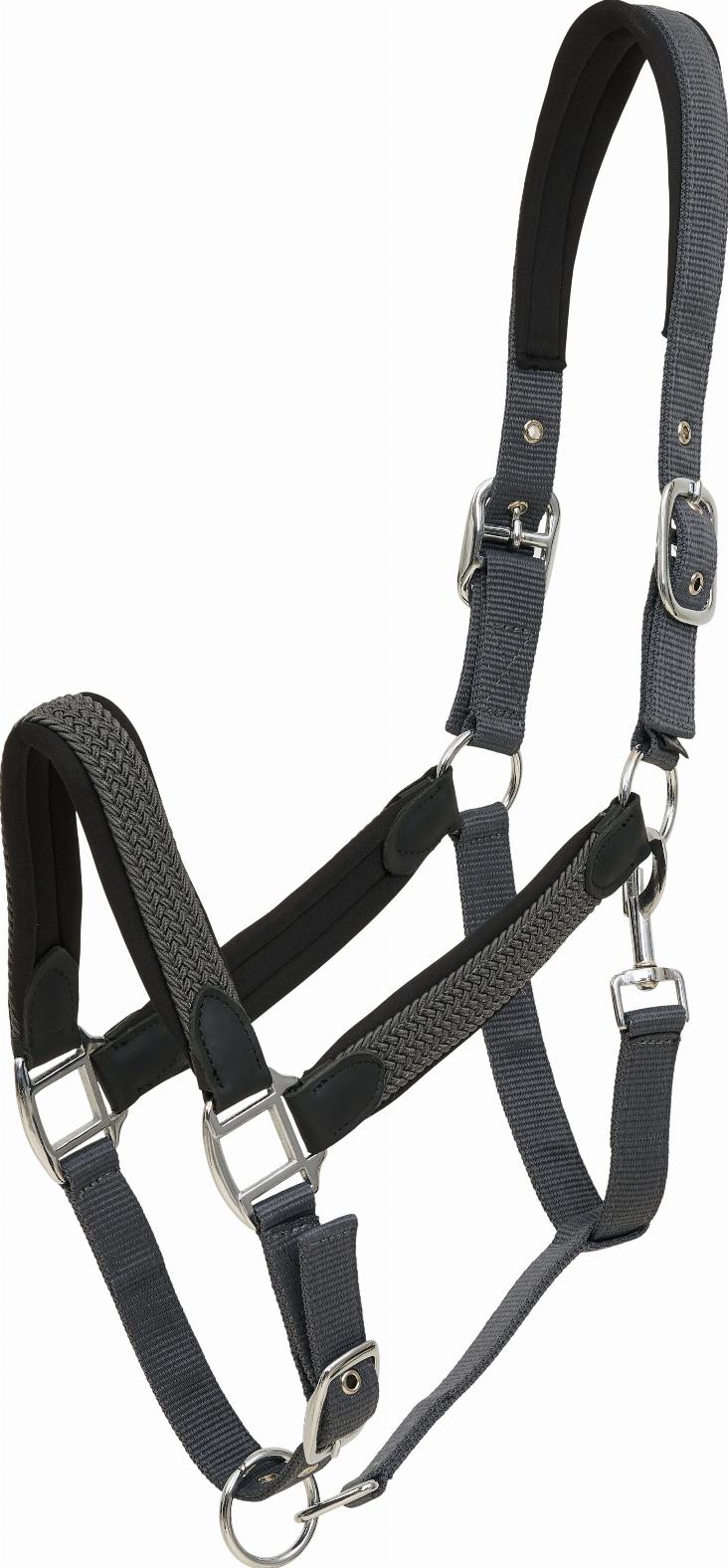 HorseGuard Vardia Flätad Grimma - Asphalt (Pony)