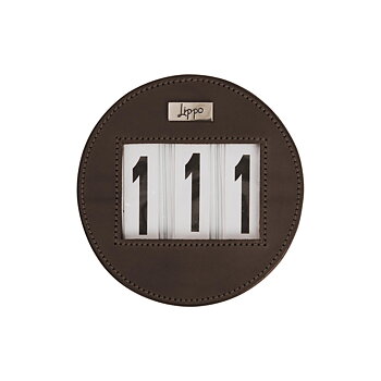 Lippo Number Holder Leather - Brown