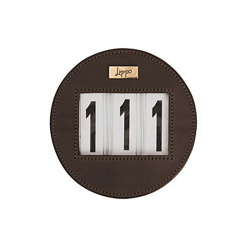 Lippo Number Holder Leather - Brown