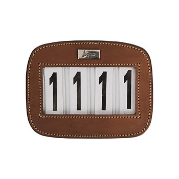 Lippo Number Holder Leather, Rectangular - Oak Bark
