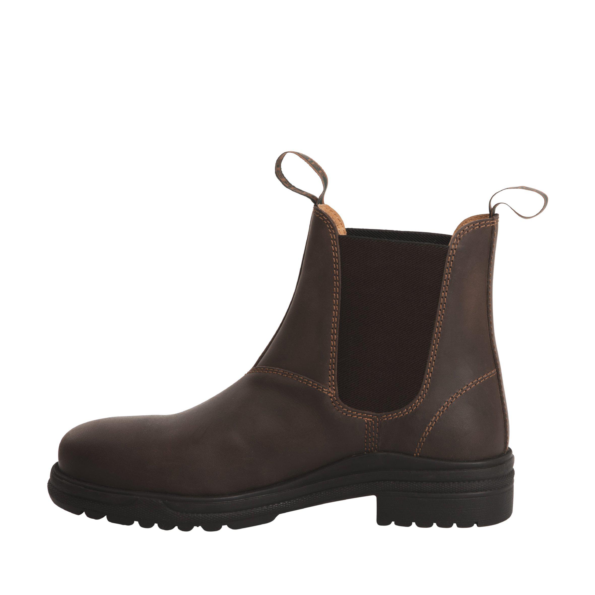 Horse Life Farmer 2.0 Protective Shoes with Toe Cap, Leather - Brown - 2