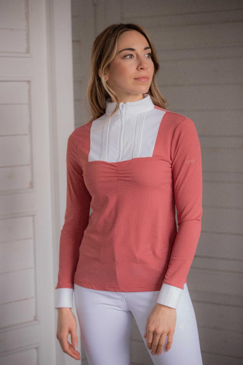 Penelope Florence Långärmad Tävlingstopp Terracotta (XS)