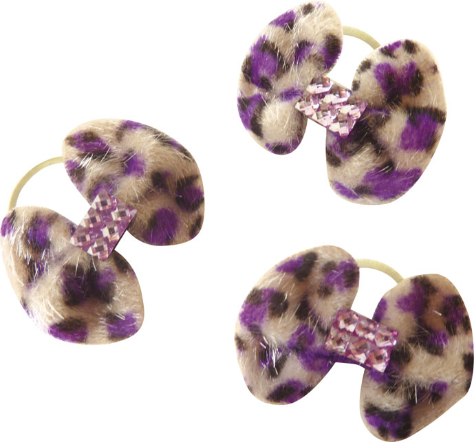 EQUITHEME Lopard Bows Beige/Purple